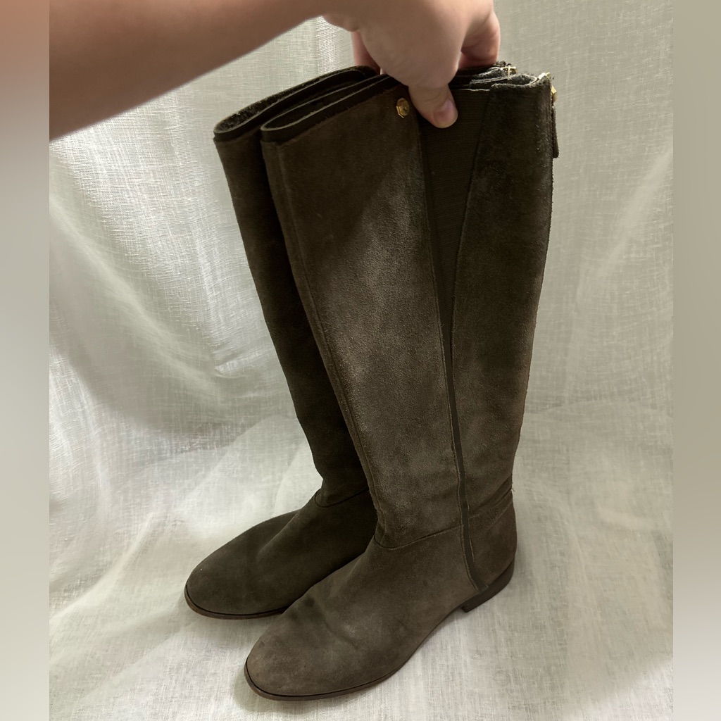 Louise Et Cie Sz 6.5 Women's Brown Suede Knee-High Boots Not Wide Calf